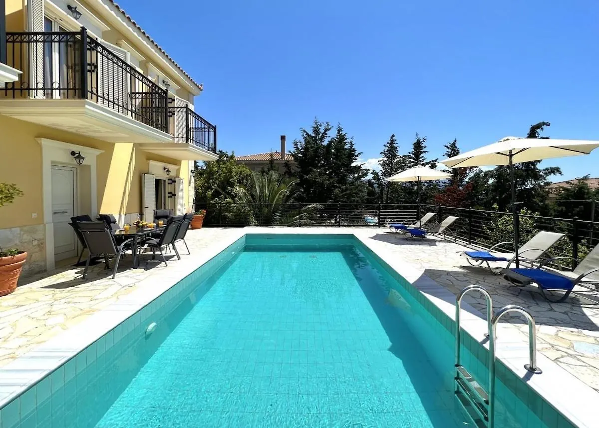 3 Bedroom Villa, Private Pool, Sea Views, Kefalonia Tzamarelata