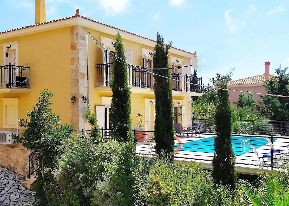 3 Bedroom Villa, Private Pool, Sea Views, Kefalonia Tzamarelata 0*,
